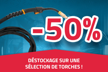 Déstockage : -50% sur une dizaines de torches pour postes MIG et TIG des marques Castolin et Kemppi